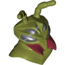 Деталь Лего Голова Модифицированная Инопланетного Богомола Цвет Оливково-Зеленый