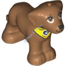 Деталь Лего Собака Френдс С Рисунком Цвет Карамельный