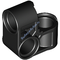 Деталь Лего Техник Пин Коннектор Перпендикулярный 2 х 2 Изогнутый Цвет Черный