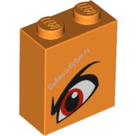 Деталь Лего Кубик С Рисунком 1 х 2 х 2 Цвет Оранжевый