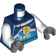 Деталь Лего Торс С Рисунком Цвет Темно-Синий