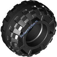 Деталь Лего Шина 37 х 18R Цвет Черный