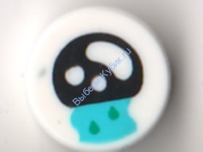 Деталь Лего Плитка Круглая 1 х 1 С Рисунком Цвет Белый