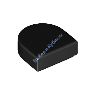 Деталь Лего Плитка 1 х 1 Полукруг Цвет Черный