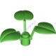 Деталь Аналог Совместимый С Лего Цветочный Стебель 1 х 1 х 2/3 С 3 Большими Листьями Цвет Ярко-Зеленый Матовый