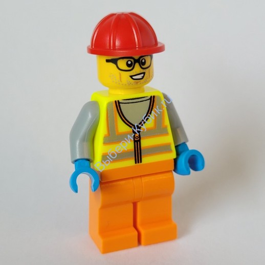 Минифигурка Лего Сити Строитель cty1710