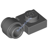 Деталь Лего Пластина 1 х 1 С Защелкой Цвет Темно-Серый