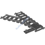 Деталь Лего Рельсы Стрелка Левая Цвет Темно-Серый