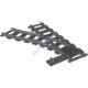 Деталь Лего Рельсы Стрелка Левая Цвет Темно-Серый