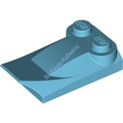 Деталь Лего Кубик Модифицированный 3 x 2 x 2/3 С Двумя Штырьками И Наконечником Крыла Цвет Умеренно-Лазурный