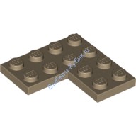 Деталь Лего Пластина 4 х 4 Угол Цвет Темно-Песочный