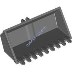 Деталь Лего Экскаваторный Ковш 9 Зуб. 4 х 8 С Петлей Цвет Темно-Серый