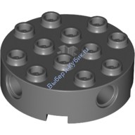 Деталь Лего Техник Кубик Круглый 4 х 4 Цвет Темно-Серый
