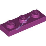 Деталь Лего Пластина 1 х 3 Цвет Маджента