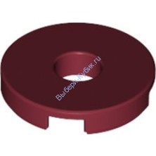 Деталь Лего Плитка Круглая 2 х 2 С Отверстием Цвет Темно-Красный