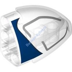 Деталь Лего Техник Панель Изогнутая  5 x 3 x 2  Левая С Рисунком Цвет Прозрачный