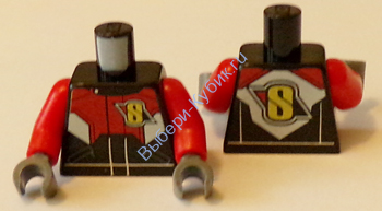 Деталь Лего Торс С Рисунком Цвет Черный