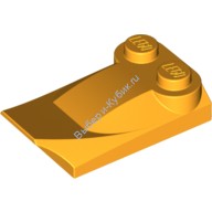 Деталь Лего Кубик Модифицированный 3 x 2 x 2/3 С Двумя Штырьками И Наконечником Крыла Цвет Ярко-Светло-Оранжевый