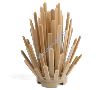 Деталь Аналог Совместимый С Лего Колючий Кустарник 2 х 2 х 4 Цвет Песочный