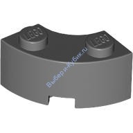 Деталь Лего Кубик Круглый Угол 2 х 2 Цвет Темно-Серый