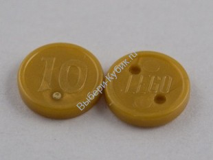 Деталь Лего Монета Тип 2 С 10 Достоинством Цвет Перламутрово-Золотой