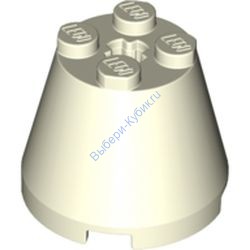 Деталь Лего Конус 3 х 3 х 2 Цвет Светящийся в Темноте Белый