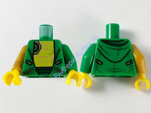 Деталь Лего Торс С Рисунком Цвет Зеленый