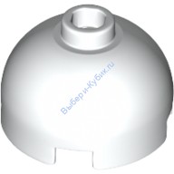 Деталь Лего Кубик Круглый 2 х 2 Верх Купола Цвет Белый