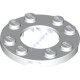 Деталь Лего Пластина Круглая 4 х 4 С 2 х 2 Отверстием Цвет Белый