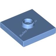 Деталь Лего Пластина 2 х 2 С Желобком И Одной Шляпкой В Центре Цвет Голубой