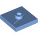Деталь Лего Пластина 2 х 2 С Желобком И Одной Шляпкой В Центре Цвет Голубой
