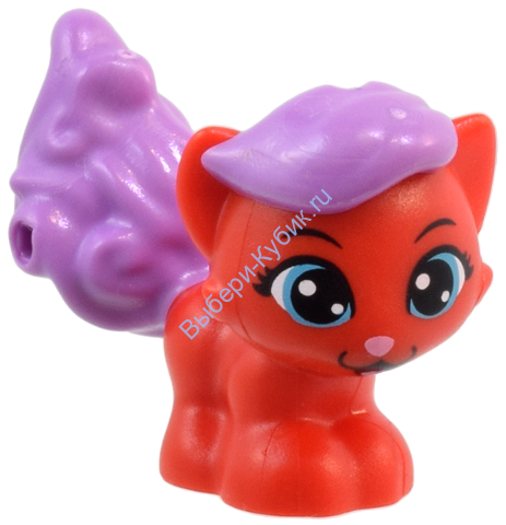 Деталь Лего Кошка / Котенок Ариэль Цвет Красный