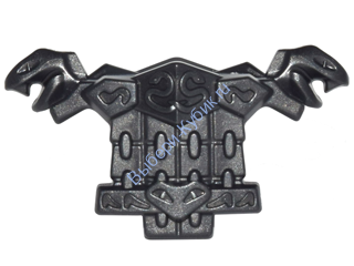 Деталь Лего Нагрудный Доспех Со Змеями На Воротнике И Поясе Цвет Перламутрово-Темно-Серый