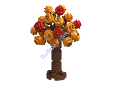 Набор Деталей Лего от Выбери Кубик ДЕРЕВО Трехцветный Осенний