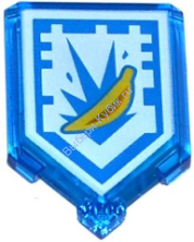 Деталь Лего Плитка Модифицированная 2 х 3 Пятиугольная С Рисунком Цвет Прозрачно-Синий