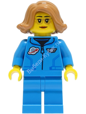 Минифигурка Лего СитиАстронавт Исследователь Луны Девушка
