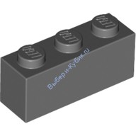 Деталь Лего Кубик 1 х 3 Цвет Темно-Серый