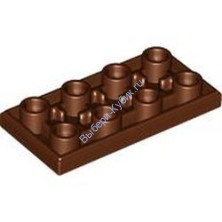 Деталь Лего Плитка Модифицированная 2 х 4 Перевернутая Цвет Коричневый