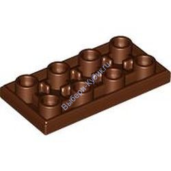 Деталь Лего Плитка Модифицированная 2 х 4 Перевернутая Цвет Коричневый