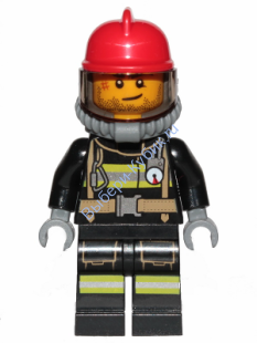  Минифигурка Лего Сити - Пожарный cty1004
