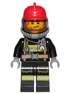  Минифигурка Лего Сити - Пожарный cty1004