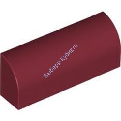 Деталь Лего Кубик Модифицированный 1 х 4 х 1 1/3 Без Штырьков С Закругленным Верхом Цвет Темно-Красный