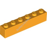 Деталь Лего Кубик 1 х 6 Цвет Ярко-Светло-Оранжевый