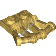 Деталь Лего Пластина 1 х 2 С Наклонными Ручками Цвет Перламутрово-Золотой