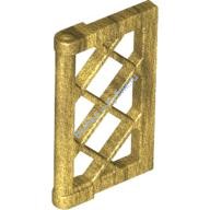 Деталь Лего Окно 1 х 2 х 3 Решетчатое С Утолщением На Шарнирах Цвет Перламутрово-Золотой