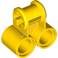 Деталь Лего Техник Коннектор Перпендикулярный Двойной Цвет Желтый
