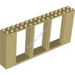 Деталь Лего Дверная Рама 2 х 16 х 6 Цвет Песочный