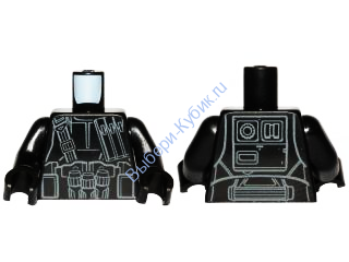 Детали Лего Торс Цвет Черный sw0796