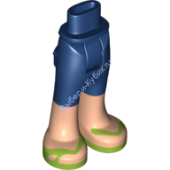Деталь Лего Мини Долл Ноги С Рисунком Цвет Темно-Синий