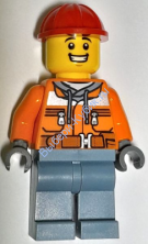 Минифигурка Лего Сити - Строитель - Мужчина cty1691